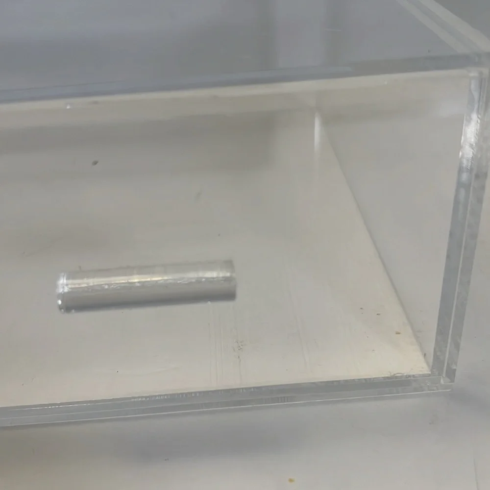 Makeup organizer single Lucite drawer 12 1/2” L 8 1/2” W, 3 1/2”